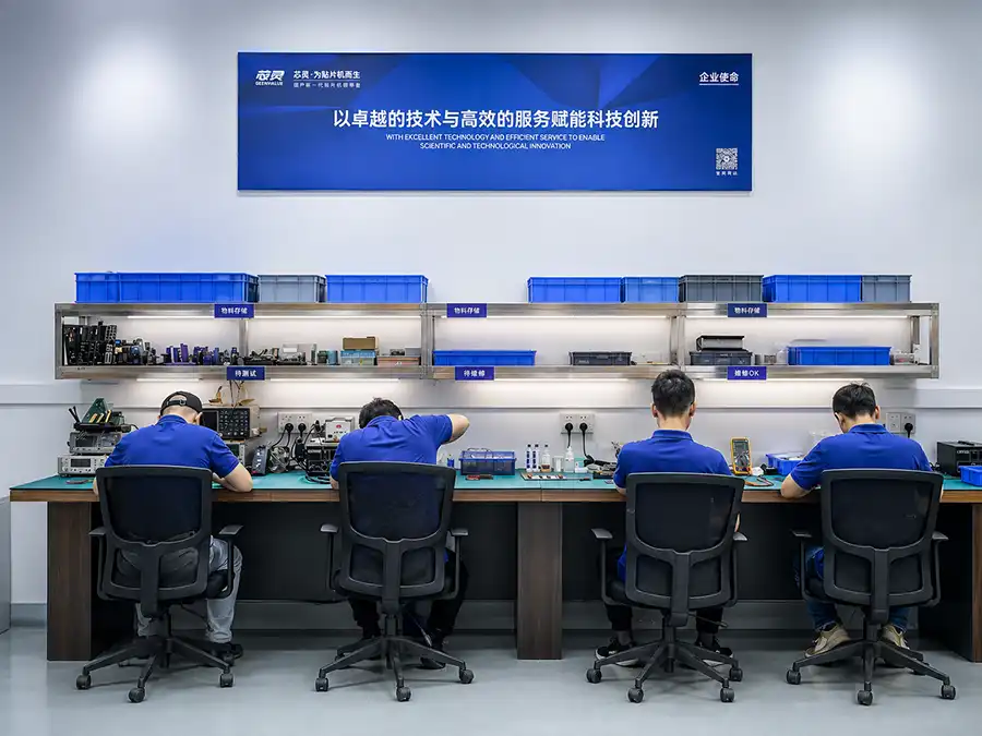 SMT贴片机与半导体设备检修现场